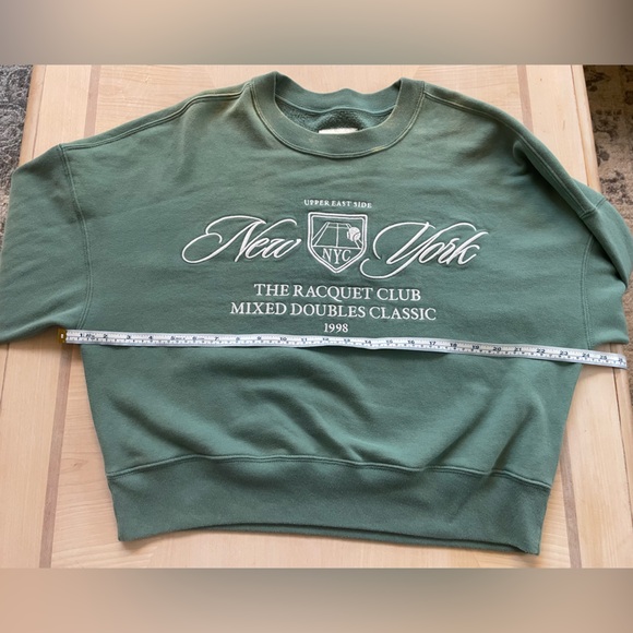 Abercrombie & Fitch Soft Green New York Sweatshirt Size Medium Soft Collection - Picture 7 of 9